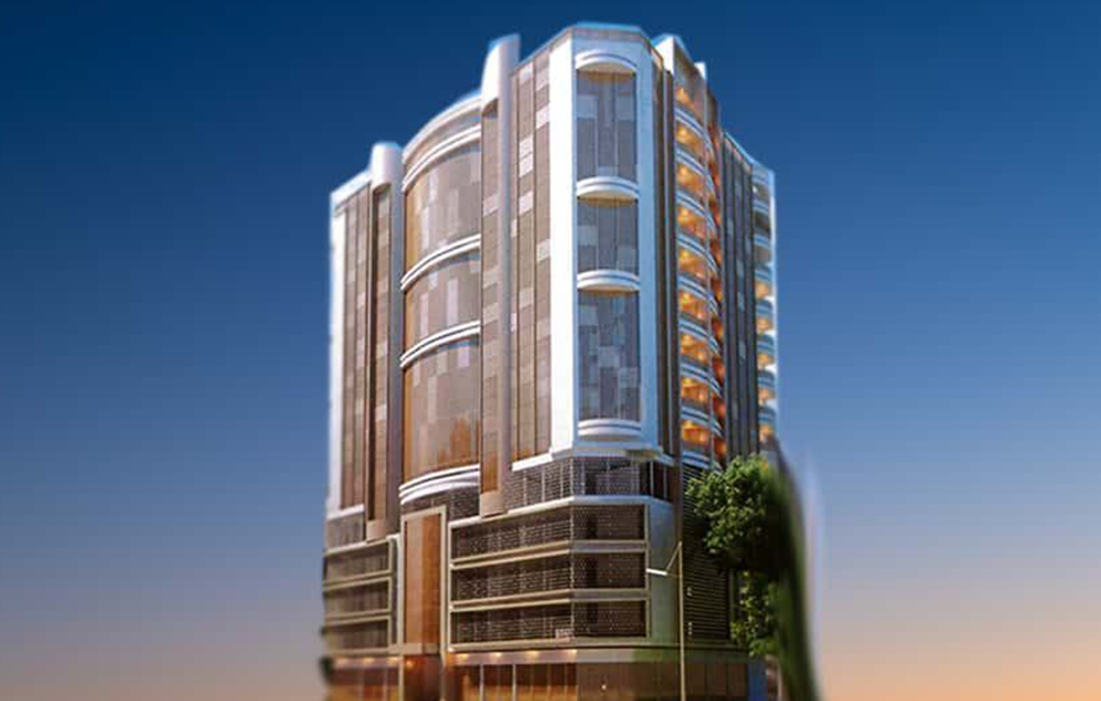 GJ Real Estate Al Ghoroub Tower- G + 4P + 8 TYP + ROOF